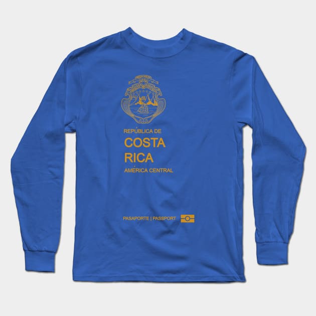 Costa Rica passport 2022 Long Sleeve T-Shirt by Travellers